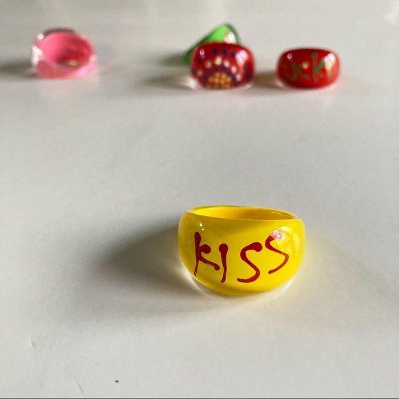 2 - Trendy Acrylic Dome Rings - Picture 2 of 3